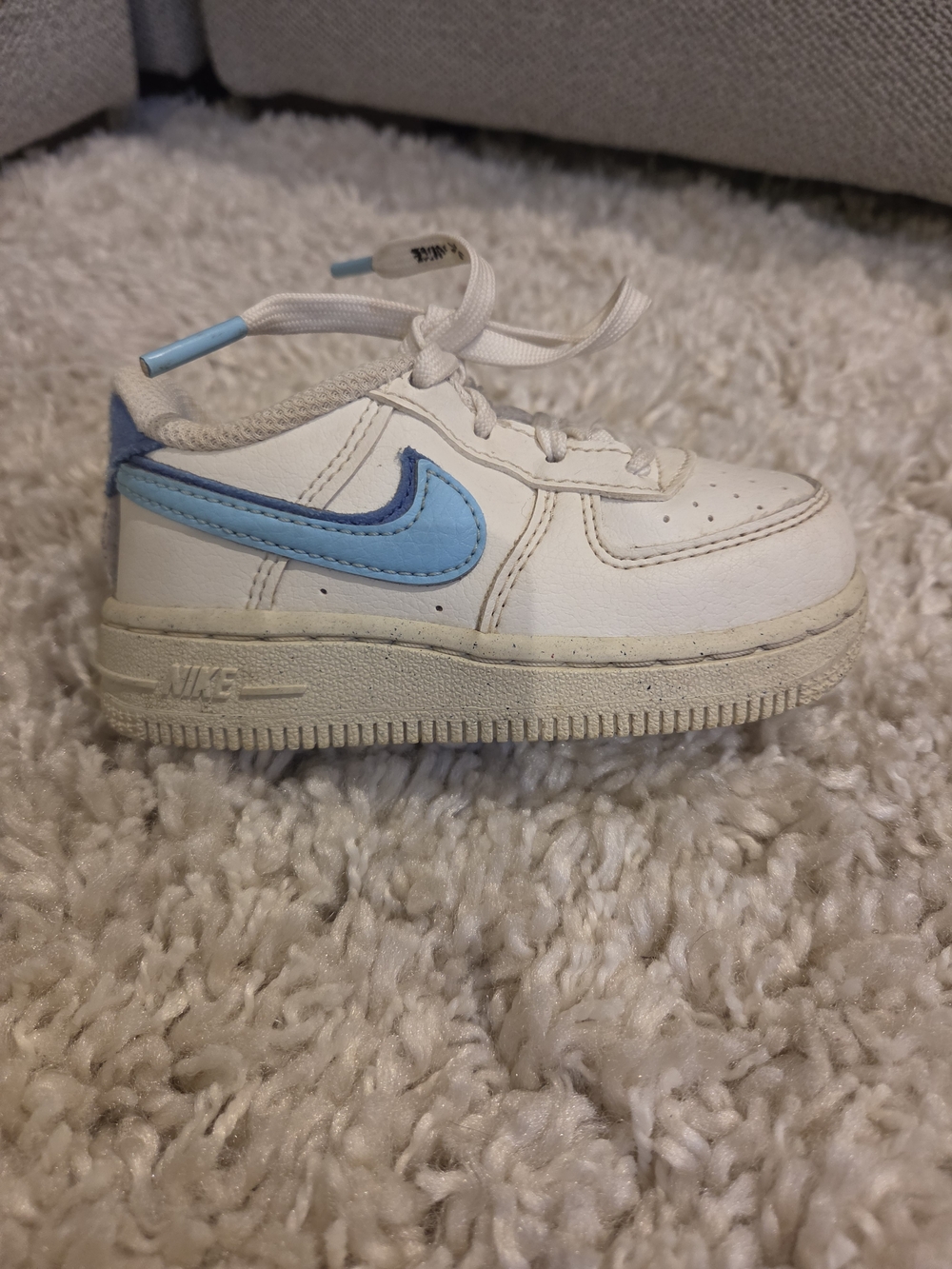 Toddler's Nike Air Force 1 LV8  Sail/Bl Chill-Medium Blue Size 6C